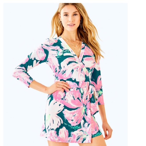 Lilly Pulitzer Other - Lilly Pulitzer Karlie Wrap Romper Size M NWT